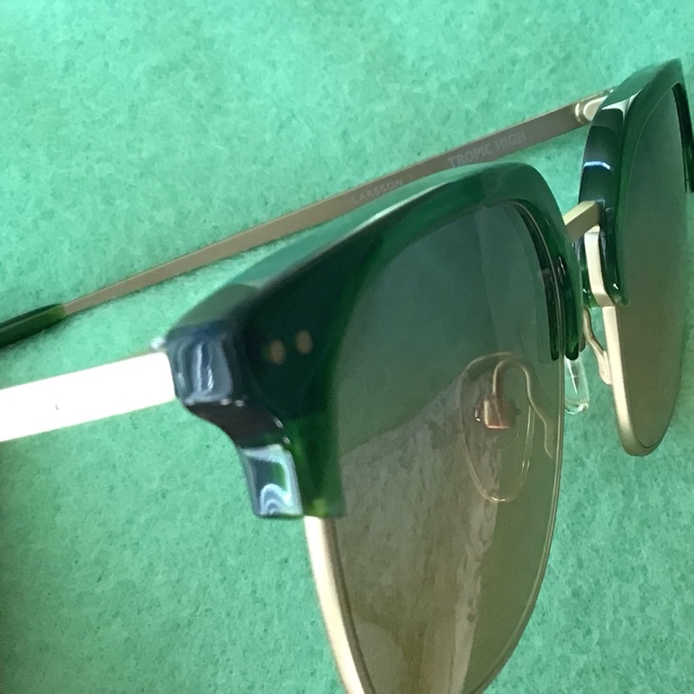 tens Filter Your World Rare Larsson Green Tropic High Sunglasses Metal Frame - Picture 12 of 16
